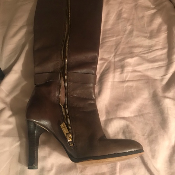Michael Kors brown leather boots - Picture 3 of 4